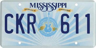 MS license plate CKR611