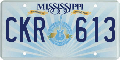 MS license plate CKR613