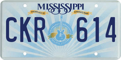 MS license plate CKR614