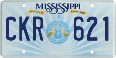 MS license plate CKR621