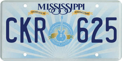 MS license plate CKR625