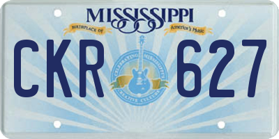 MS license plate CKR627