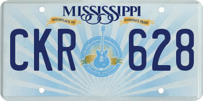 MS license plate CKR628