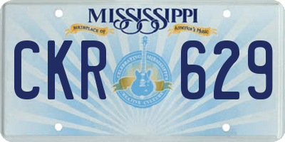 MS license plate CKR629