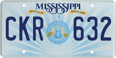 MS license plate CKR632