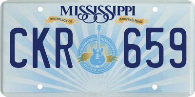 MS license plate CKR659