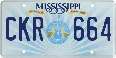 MS license plate CKR664