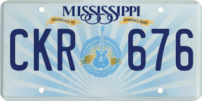 MS license plate CKR676