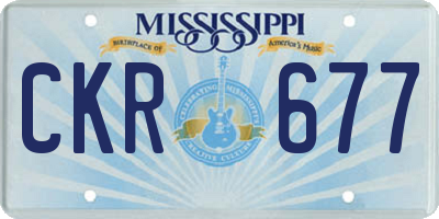 MS license plate CKR677