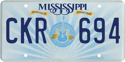 MS license plate CKR694