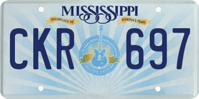 MS license plate CKR697