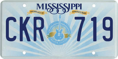 MS license plate CKR719