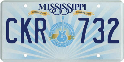 MS license plate CKR732