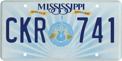 MS license plate CKR741