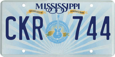 MS license plate CKR744