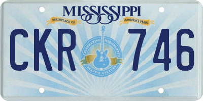 MS license plate CKR746