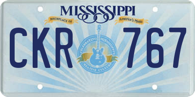 MS license plate CKR767