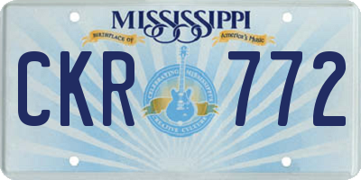 MS license plate CKR772