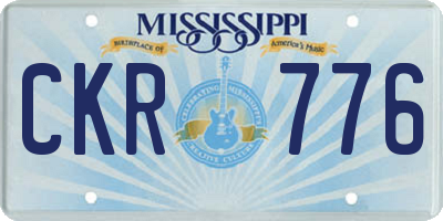 MS license plate CKR776