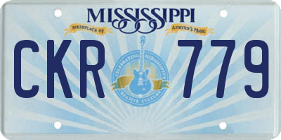 MS license plate CKR779