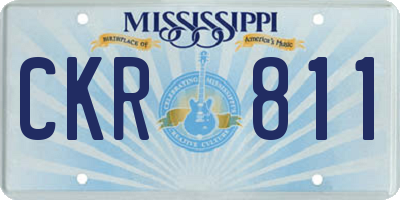 MS license plate CKR811