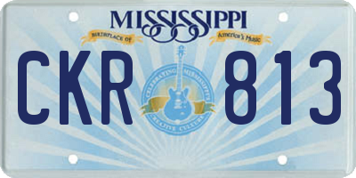 MS license plate CKR813