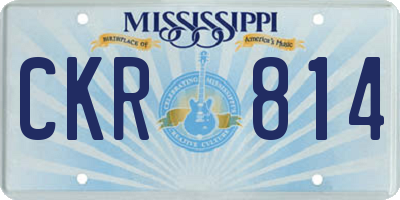 MS license plate CKR814
