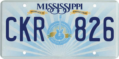 MS license plate CKR826