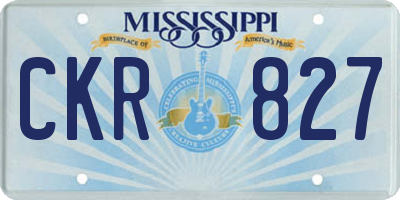 MS license plate CKR827