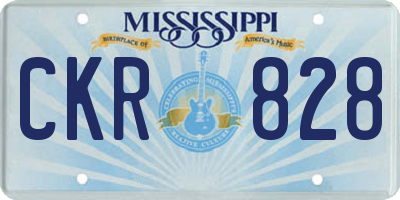 MS license plate CKR828