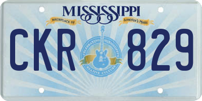 MS license plate CKR829