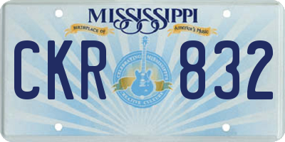 MS license plate CKR832