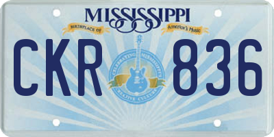 MS license plate CKR836