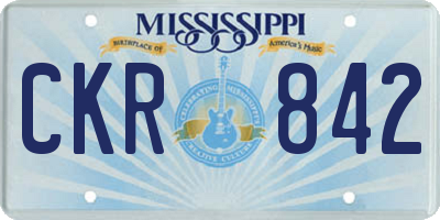 MS license plate CKR842