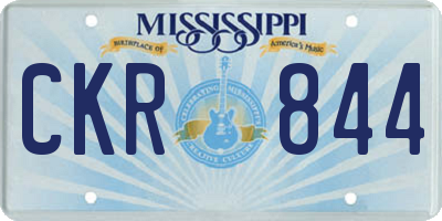 MS license plate CKR844