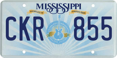 MS license plate CKR855