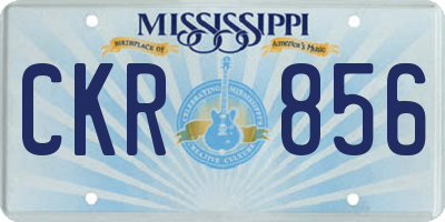 MS license plate CKR856