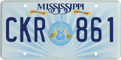 MS license plate CKR861