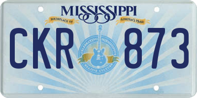 MS license plate CKR873