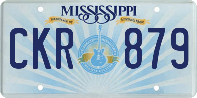 MS license plate CKR879