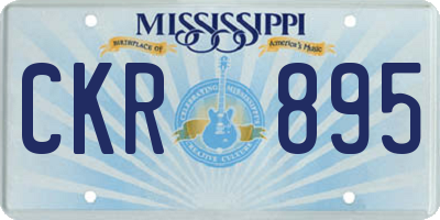 MS license plate CKR895