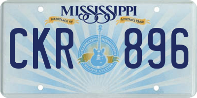 MS license plate CKR896