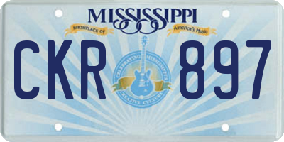 MS license plate CKR897