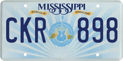 MS license plate CKR898