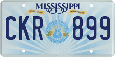 MS license plate CKR899