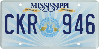 MS license plate CKR946