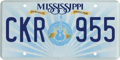 MS license plate CKR955