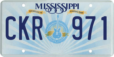 MS license plate CKR971