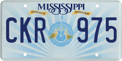 MS license plate CKR975