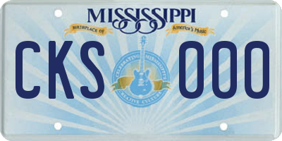 MS license plate CKS000